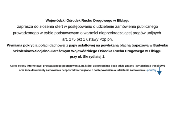 Zapraszamy do złożenia ofert!